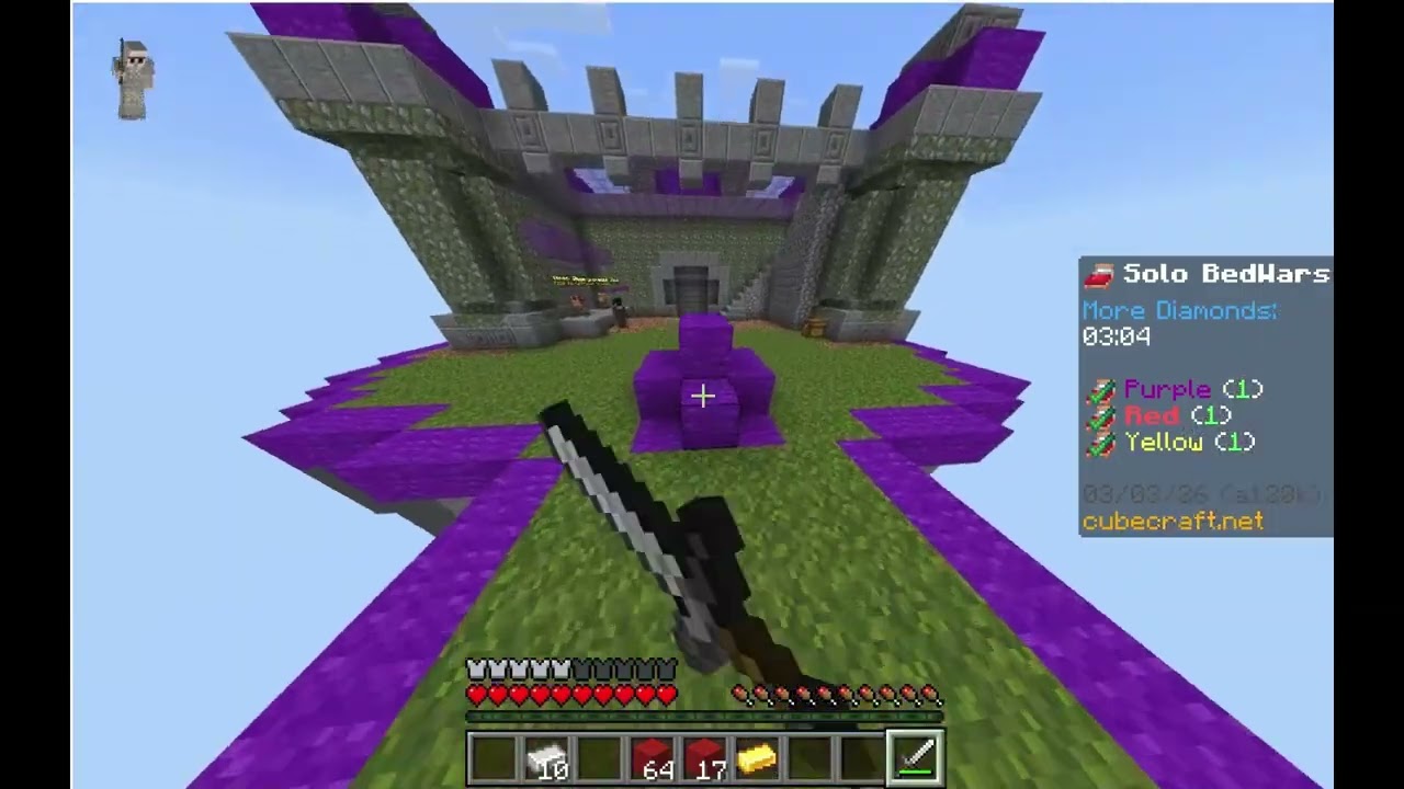 Cubecraft bedwar bast video #trending video in minecraft bedrock 