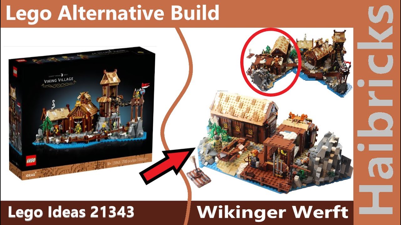 Lego Ideas Wikingerdorf / Viking Village (21343) - Wikinger Werft | Alternative Build / Multi Build