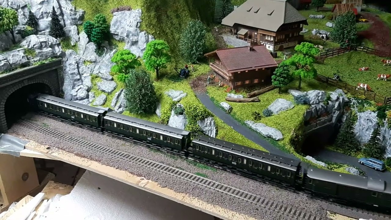 building track, modelbaan, anlage H0 part 76 c rails trix