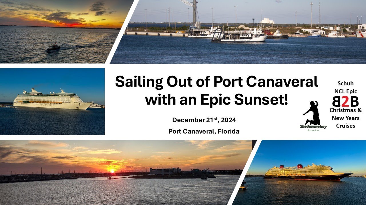 Sailing Out of Port Canaveral with an Epic Sunset
