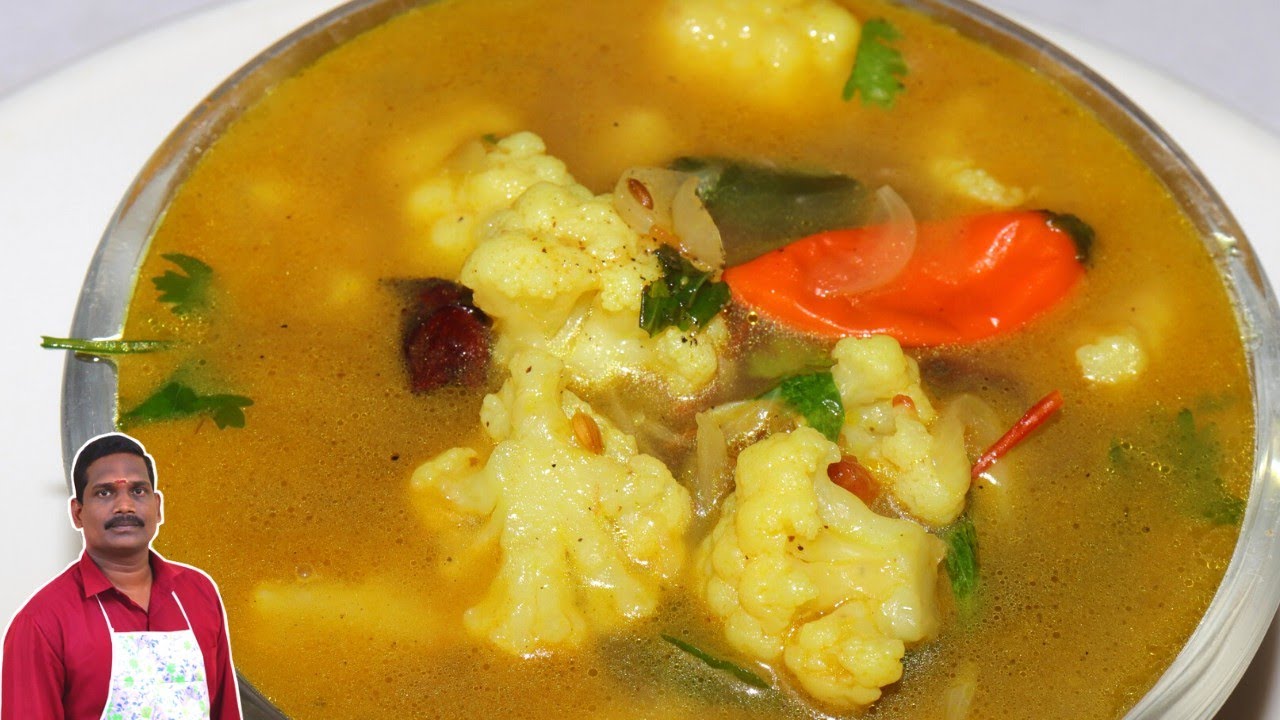 காலிஃப்ளவர் சூப் | Cauliflower soup | Balaji's kitchen