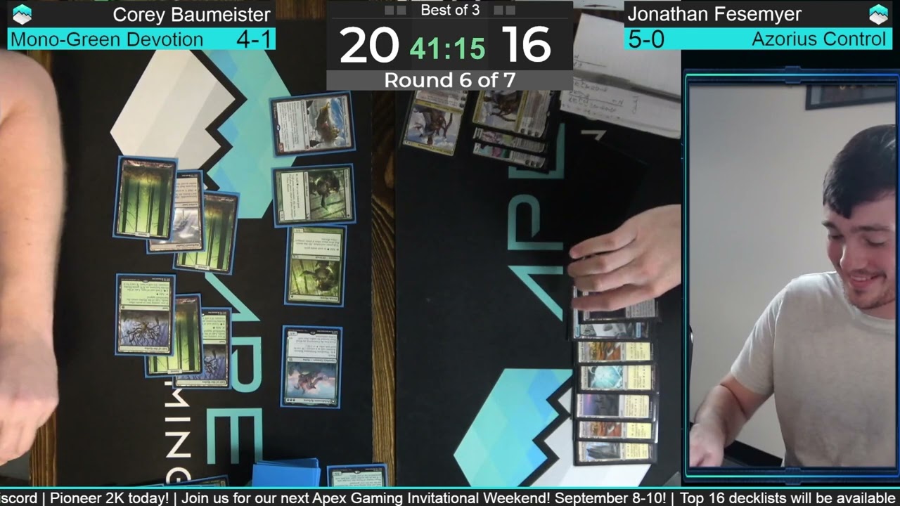 $2000 Pioneer Open | Mono-Green Devotion vs Azorius Control | Round 6