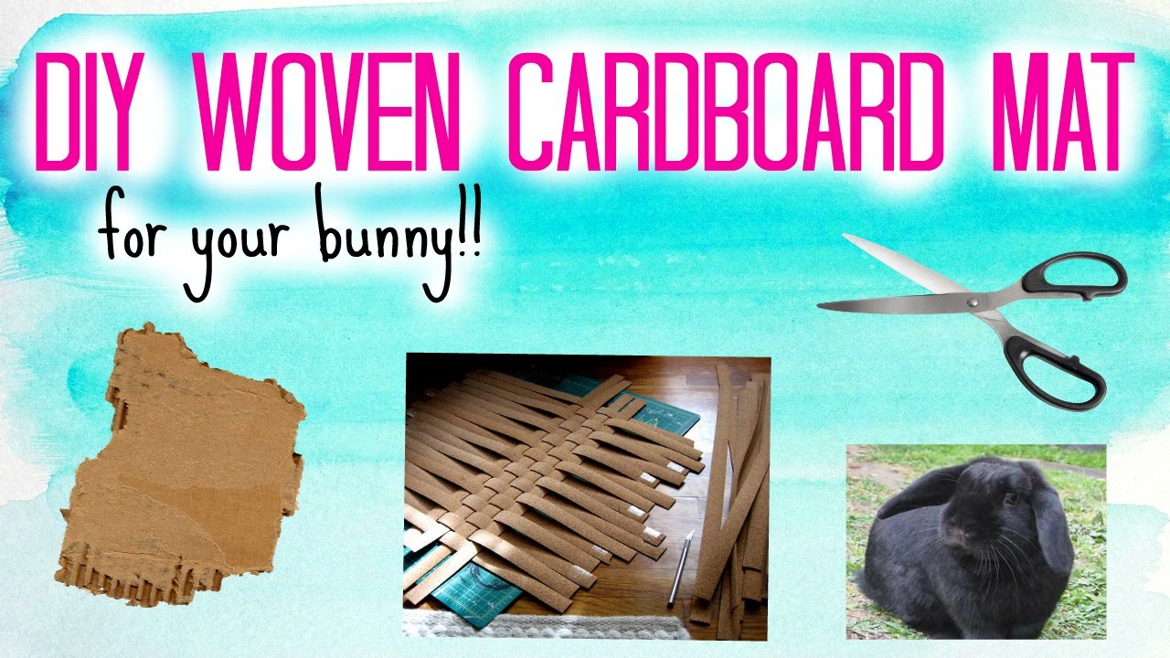 Woven Cardboard Mat | DIY Rabbit Toy