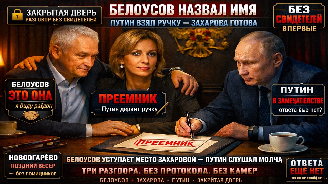 ПУТИН ПОЗВОНИЛ ЗАХАРОВОЙ САМ. Белоусов предложил невозможное — ответа до сих пор нет