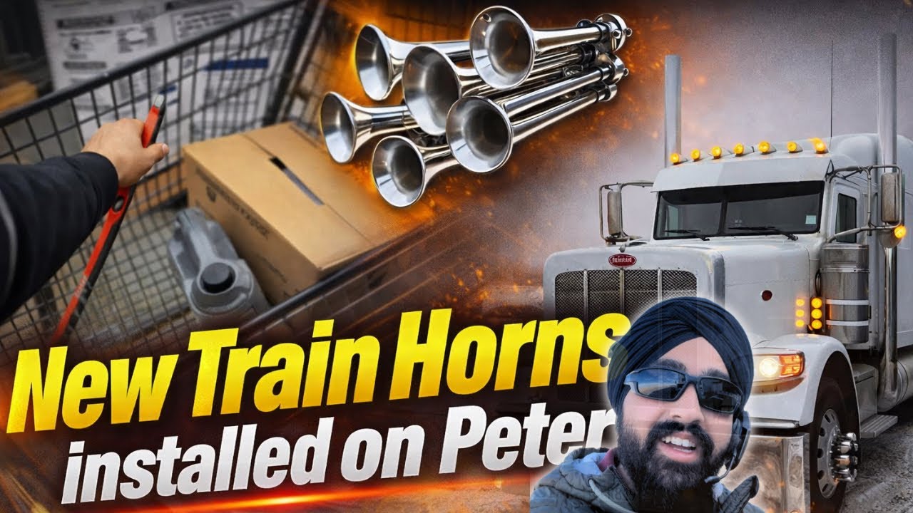 New train horns in my peterbilt 389 | North American Trucking 🇨🇦🇺🇸