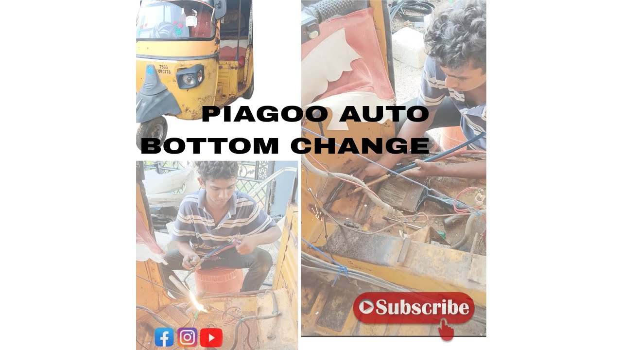 PIAGOO AUTO BOTTOM CHANGE l how to change PIAGOO AUTO botttom l PIAGOO AUTO denting #piaggio