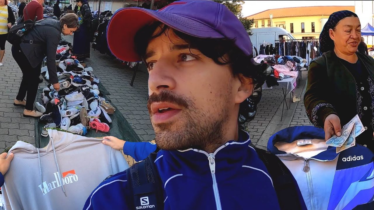 CAPTURA ZILEI la NĂDLAC. Retro NIKE, ADIDAS si MARLBORO?! la targul cu haine + mancare locala