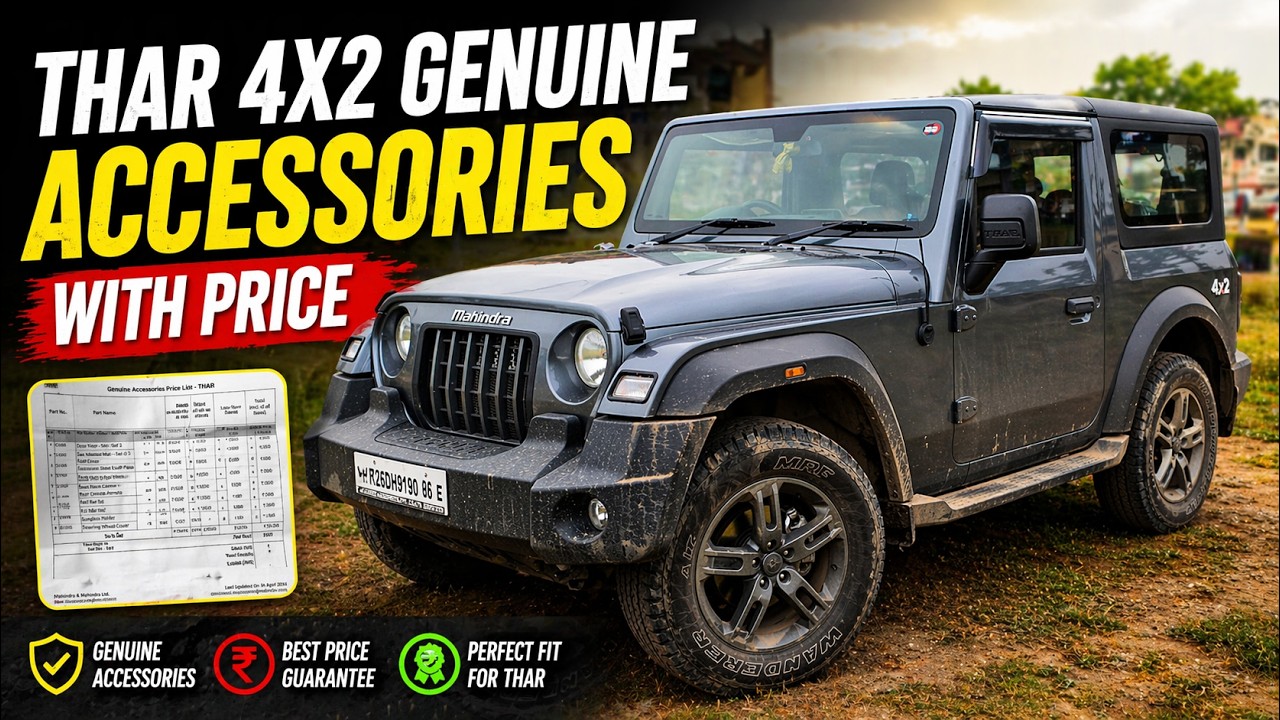 MAHINDRA THAR GENUINE ACCESORIES WITH PRICE | Installed by MAHINDRA SHOWROOM !!