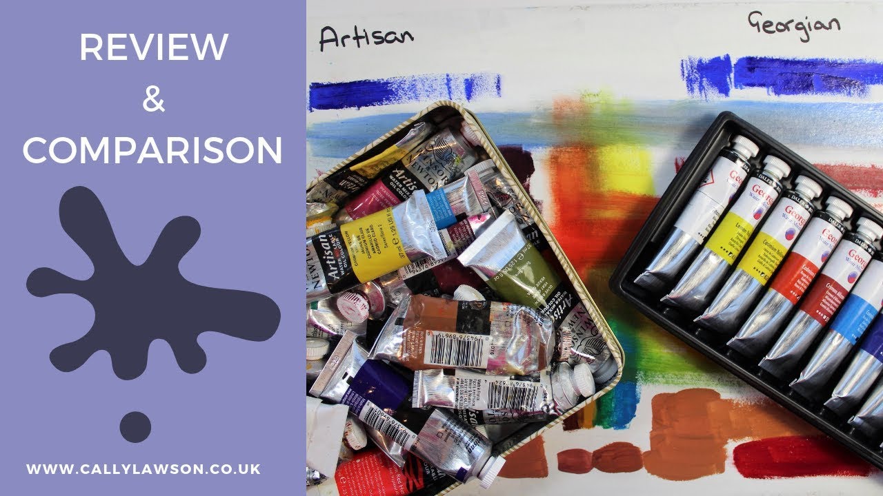 Обзор водосмешиваемых масляных красок Daler Rowney Georgian и сравнение с красками Winsor и Newton