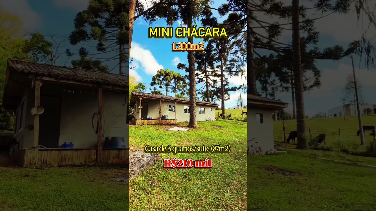 MINI CH&Aacute;CARA CAMPINA GRANDE DO SUL / OPORTUNIDADE 210 MIL