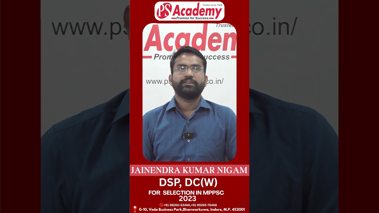 Success Story - Jainendra Kumar Nigam - DSP MPPSC 2023