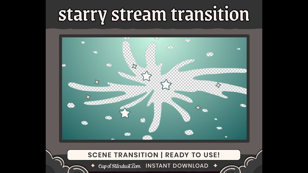 Sage Green OBS Stinger Transition | Twitch Streamer Assets (YouTuber/VTuber)