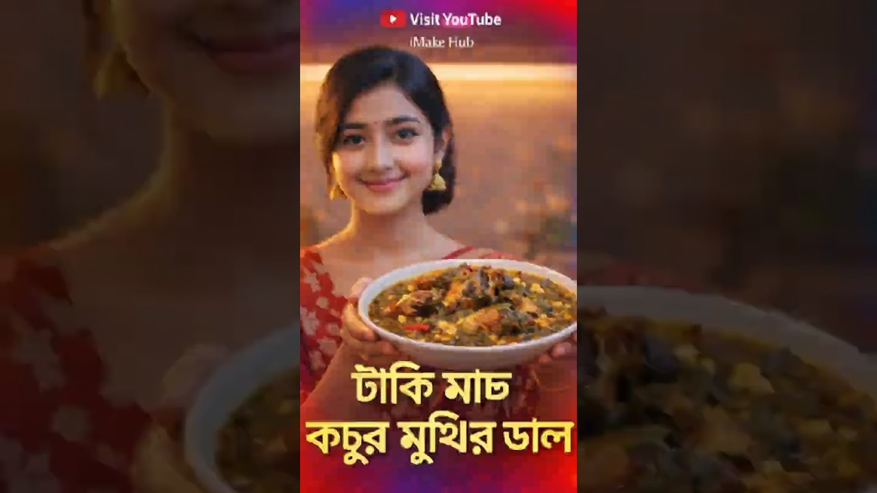 টাকি মাছ কচুর মুখির ডাল 😋 | Taki Fish with Taro Stem Lentil | Bangla Cooking Shorts 