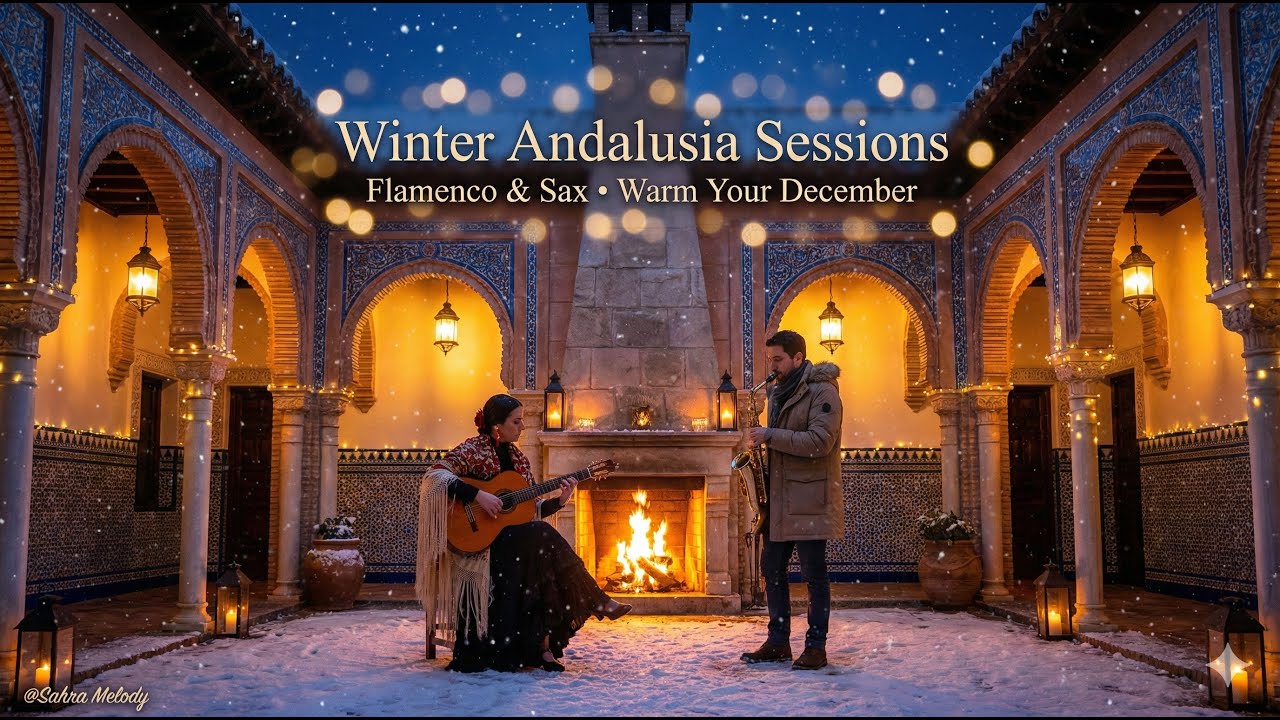 Relaxing Winter Jazz Flamenco | Sleep & Cozy Night 2025