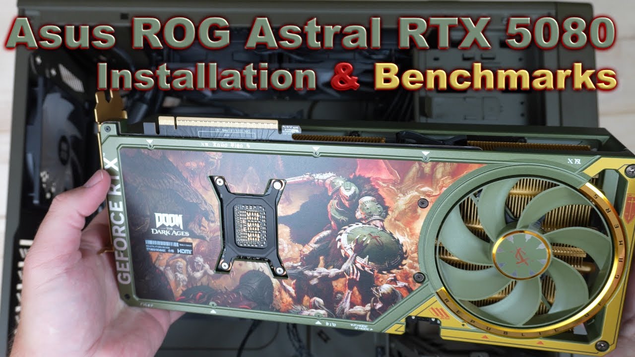 Doom Asus ROG Astral RTX5080 Installation Benchmarks #pcgaming #rtx5080 #doom