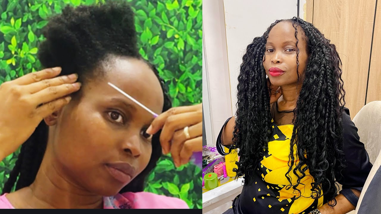 Easy DIY Bohemian knotless braids using Waivyhair | Very detailed | Soughtout112