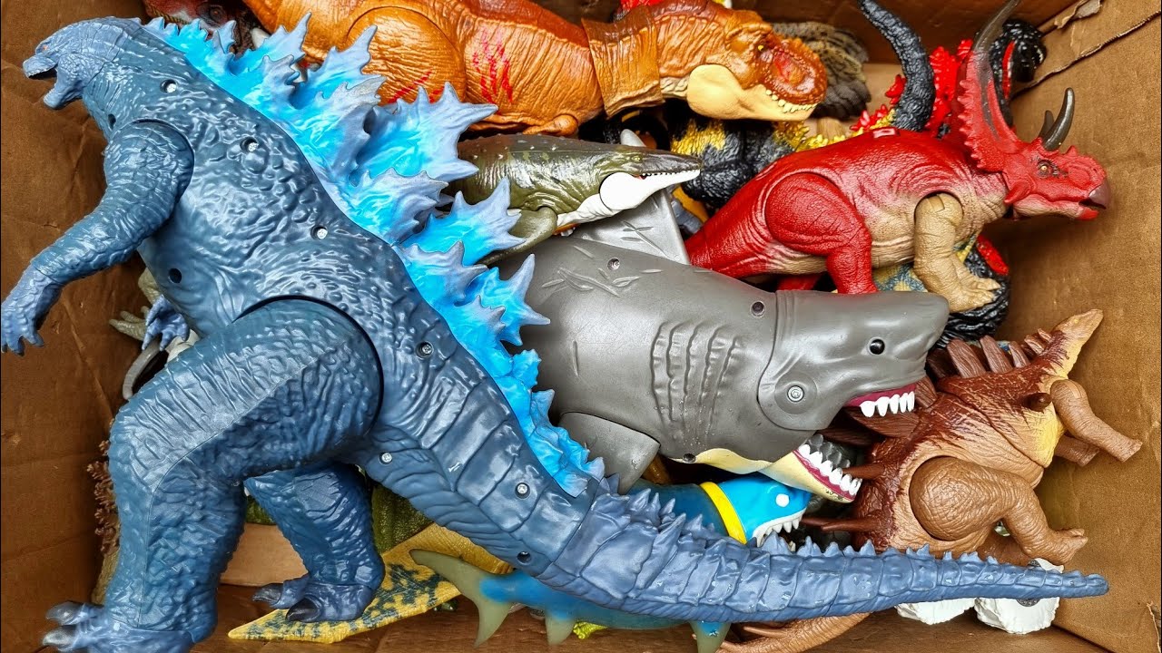 Hunting Shark, T-Rex, Distortus Rex, Godzilla, Megalodon, Mosasaurus, Kong And More Dinosaur Toy