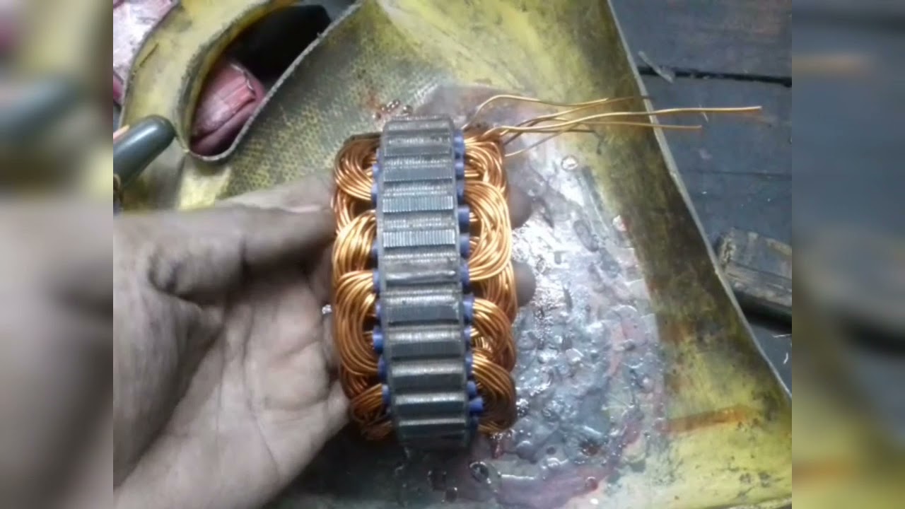 Alternator aramture rewinding