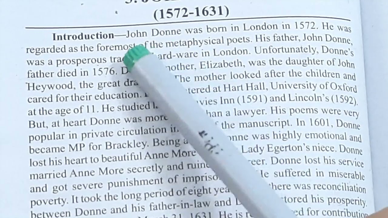 Biography of John Donne, Life and Works