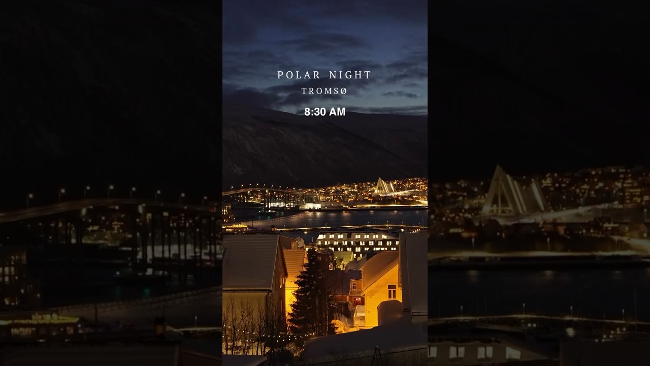 📍The polar night in Troms&oslash;, Norway 🇳🇴