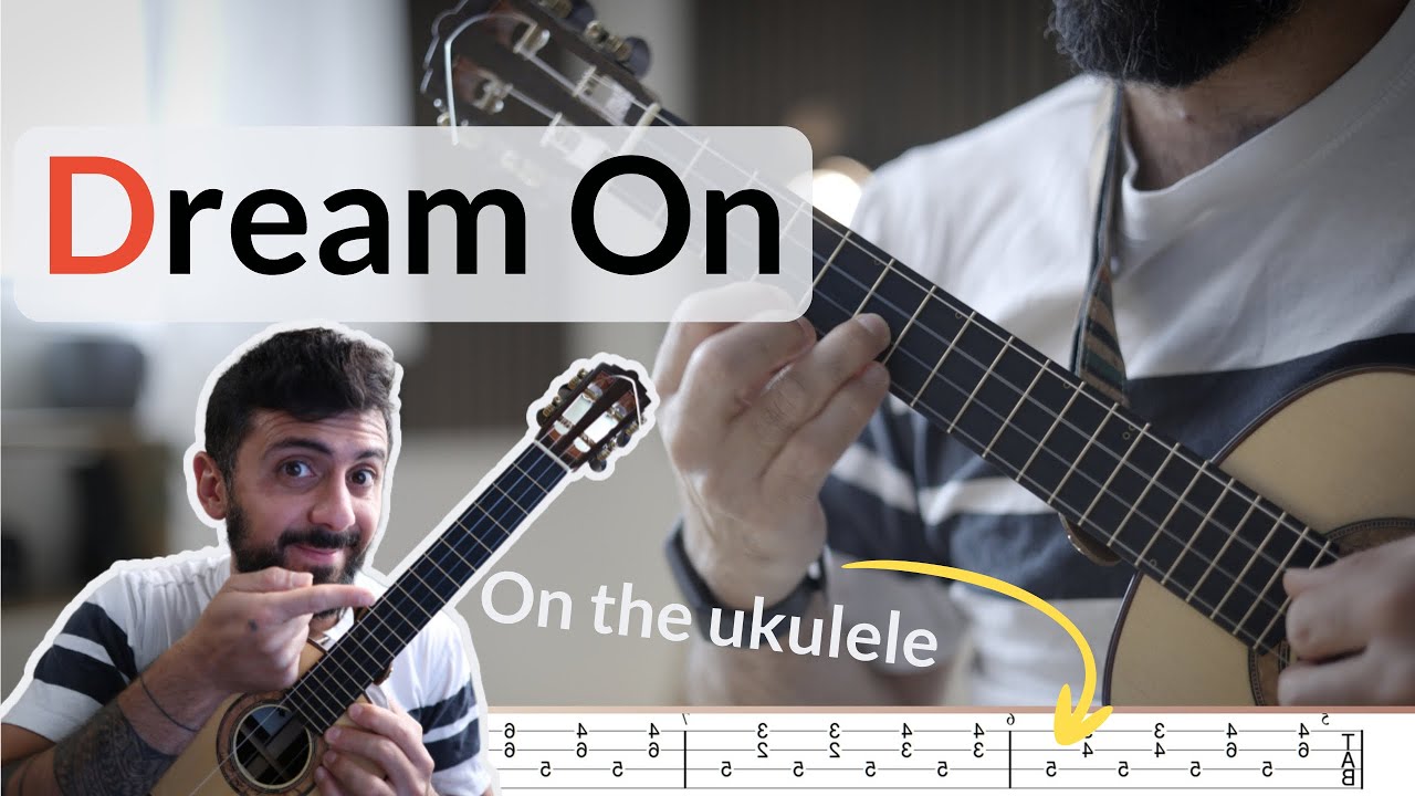 Learn Dream On Riff on the Ukulele || Aerosmith || Tutorial