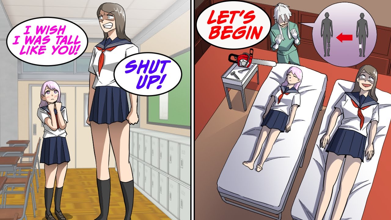 This girl kept making fun of me for being tall, but then... [Manga Dub]