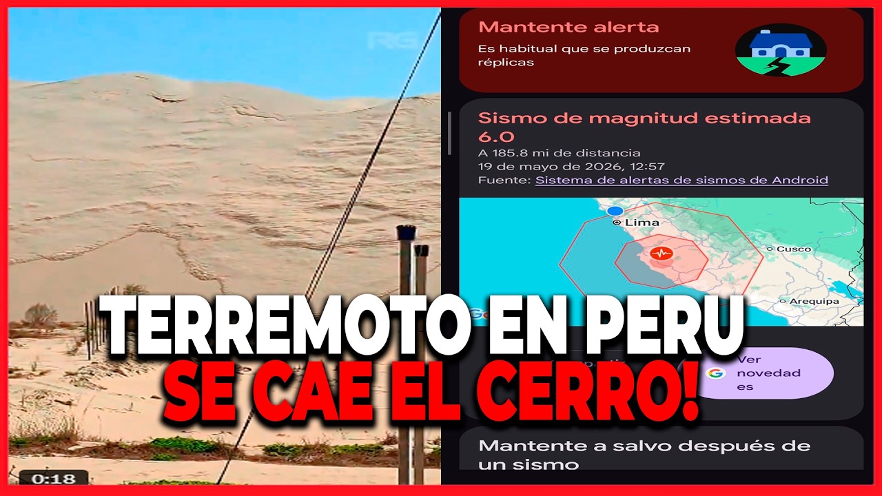 TERROMOTO EN PERU 6.1 MAGNITUD SE CAE EL CERRO EN ICA  | EN VIVO #peru
