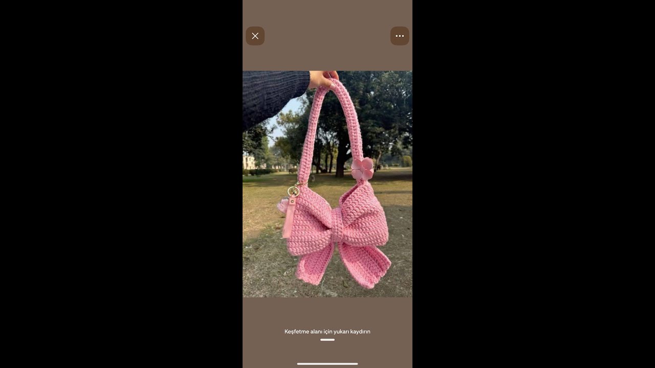 Fiyonklu Örgü Çanta Yapımı 🎀 | Crochet Bow Bag Tutorial