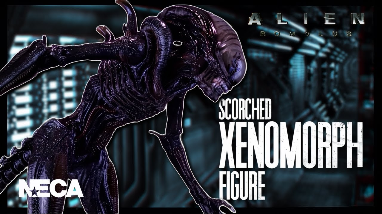 NECA Alien Romulus Ultimate Scorched Xenomorph Figure | @The Review Spot