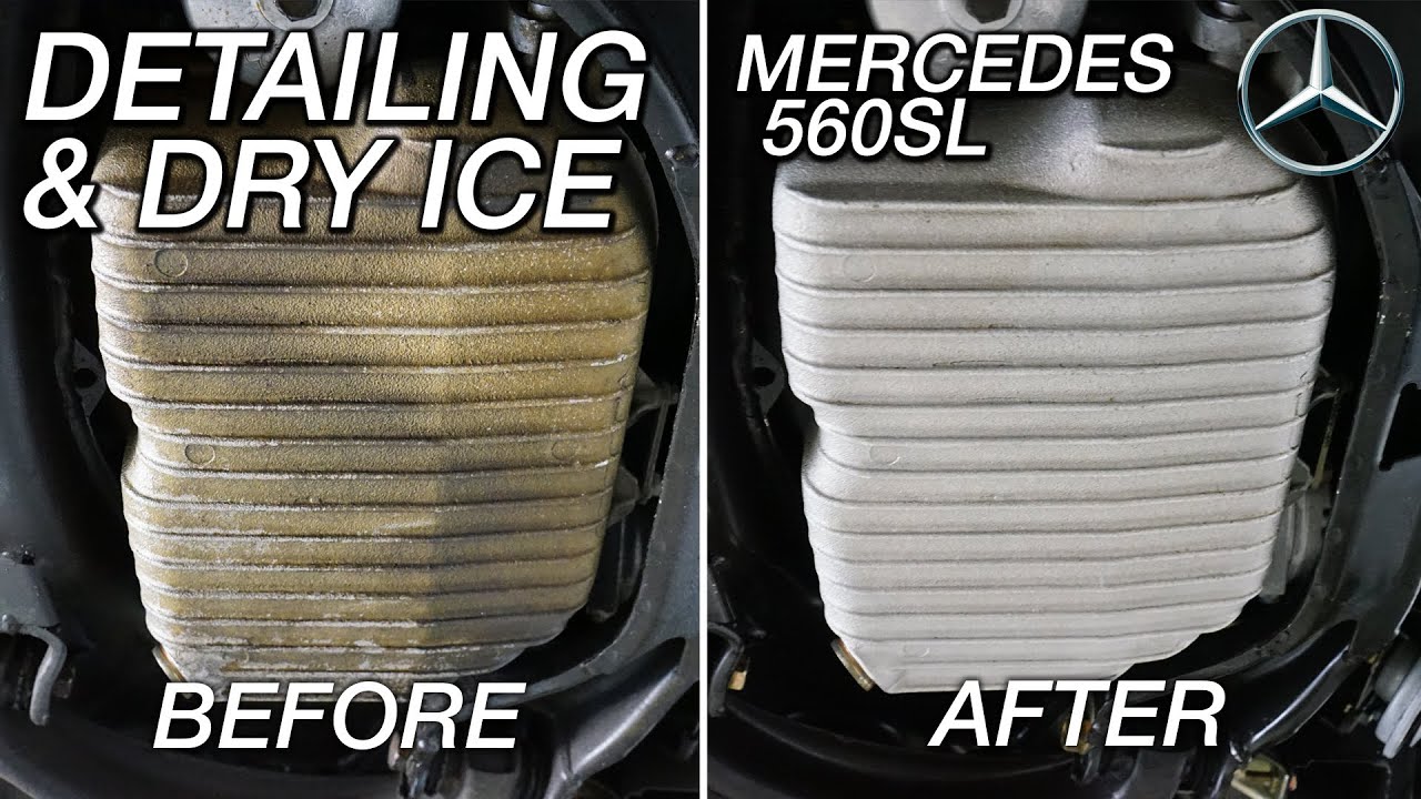 Mercedes 560SL R107 RESTORATION DETAILING & Dry Ice Cleaning