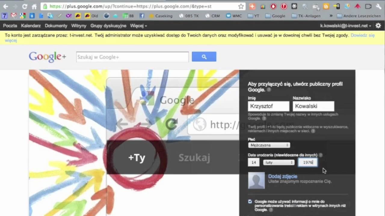 Jak założyć konto na Google Plus