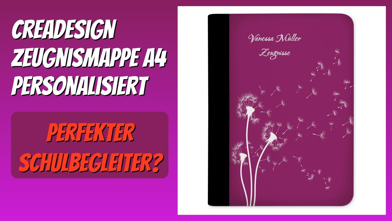 BEWERTUNG (2026): CreaDesign Zeugnismappe A4 personalisiert. Infos