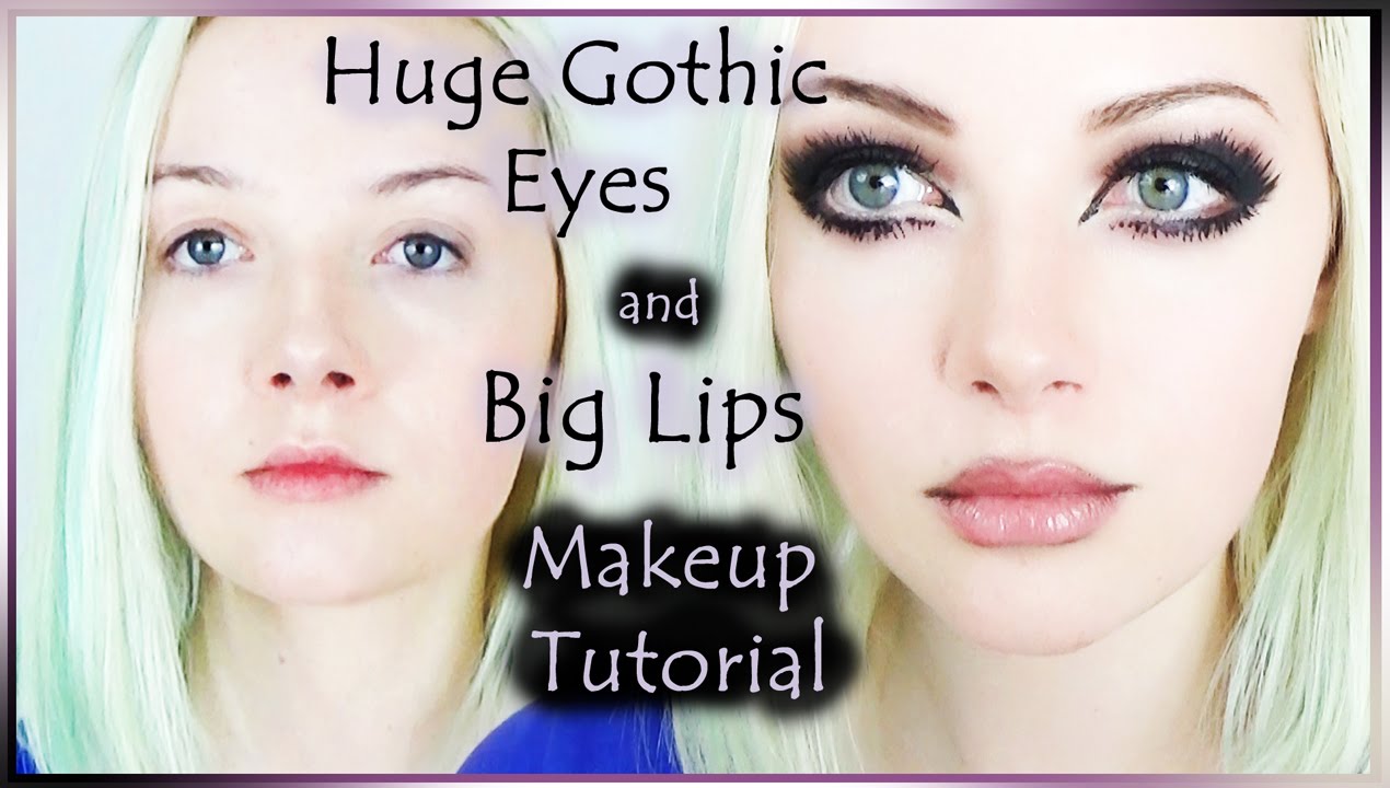 Huge Gothic Eyes and Big Lips Tutorial! MAKEUP ON FLEEK