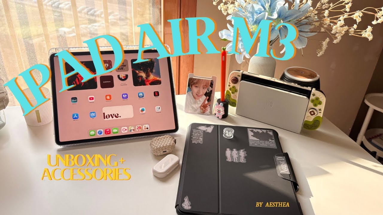 iPad Air 13” M3 (purple) unboxing 🫧 + accessories 