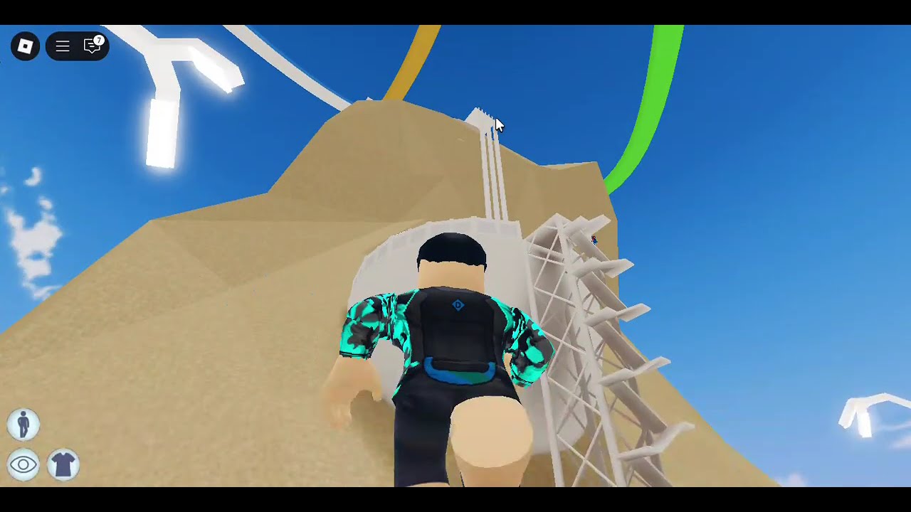 Eu fui no parque aquatico no roblox 