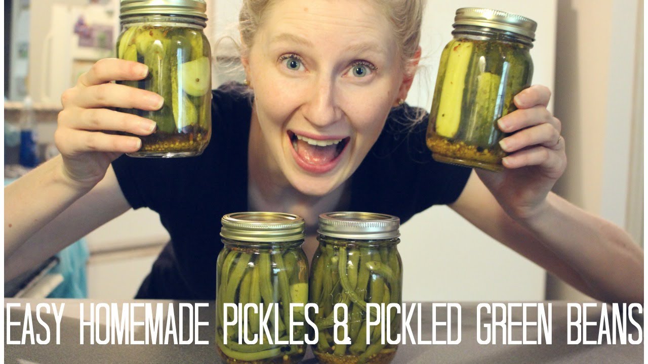 QUICK AND EASY PICKLES & PICKLED GREEN BEANS! |  Hey Blondie!