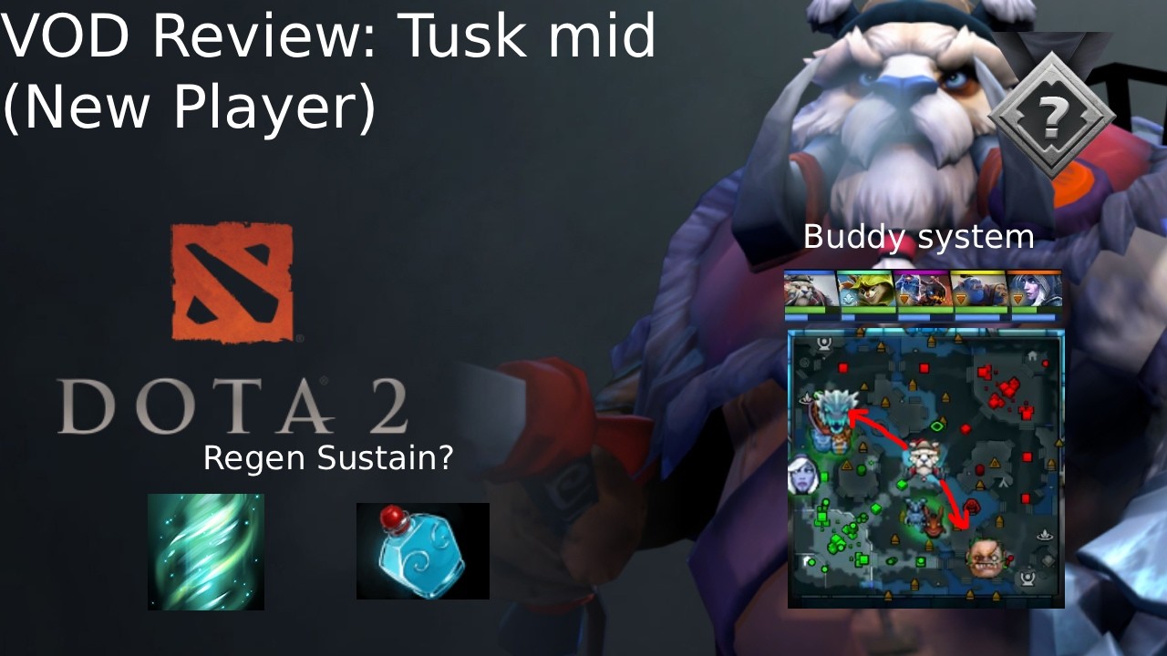 Видеообзор Dota 2: Туск на миду (новый игрок)