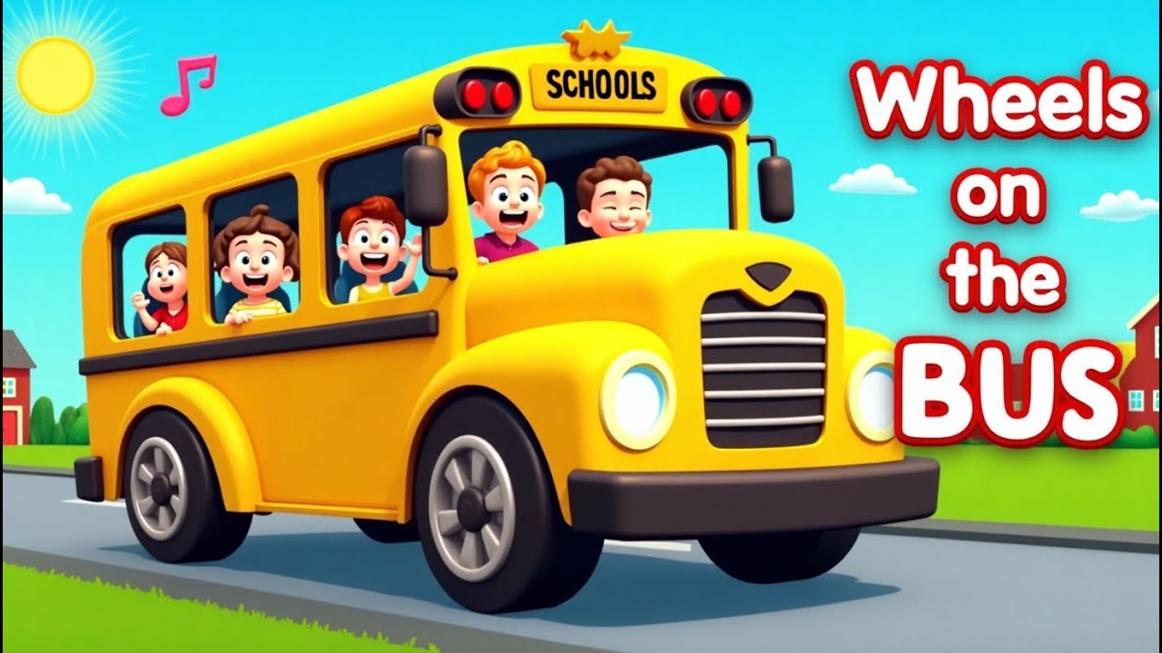 Wheels on the bus | Popular Nursery Rhymes for Kids | Kids Songs with Animation