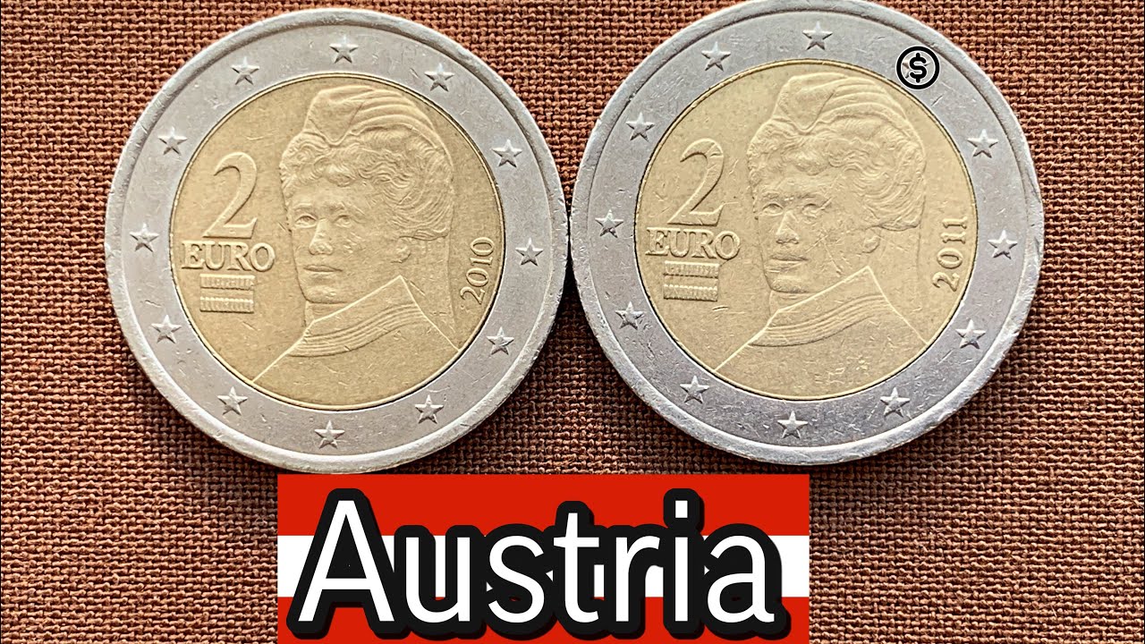 Austria 2 euro 2010 2011 - RARE