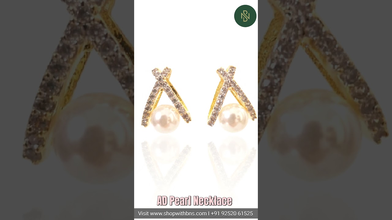 ✨Elevate your festive glow with this elegant AD Pearl Necklace & Earrings set .