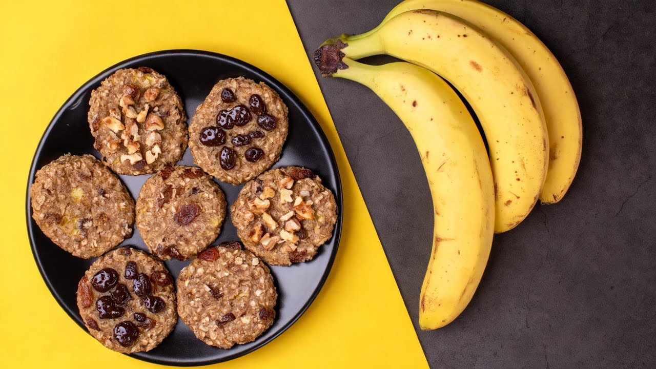 Biscuiti cu banane si ovaz 🍌🍪🍌 Desert rapid fara zahar