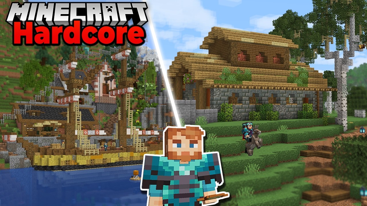 Я строил 24 ЧАСА в режиме Hardcore Minecraft 1.21 Survival (снова)