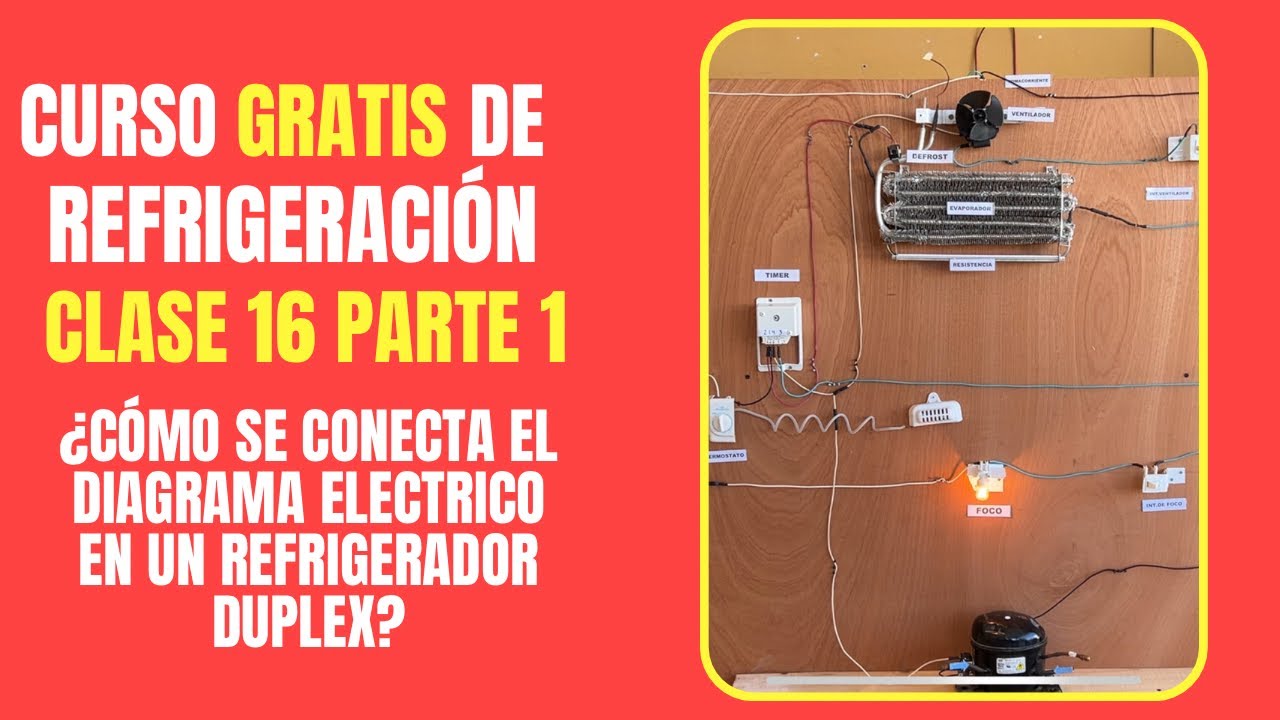 CURSO GRATIS DE REFRIGERACI&Oacute;N: Clase 16 - parte 1 | &iquest;C&oacute;mo se conecta el diagrama el&eacute;ctrico?