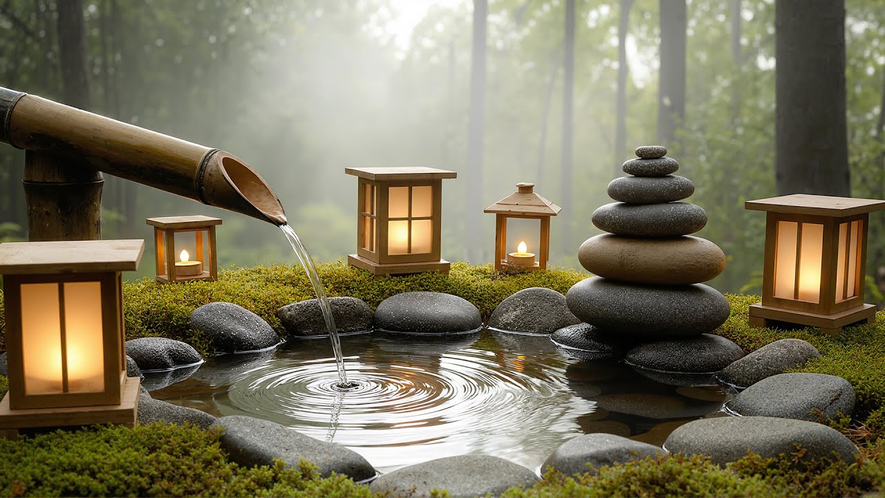 Zen Forest Water Fountain | Calming Spa Ambience for Deep Sleep, Meditation & Relaxation