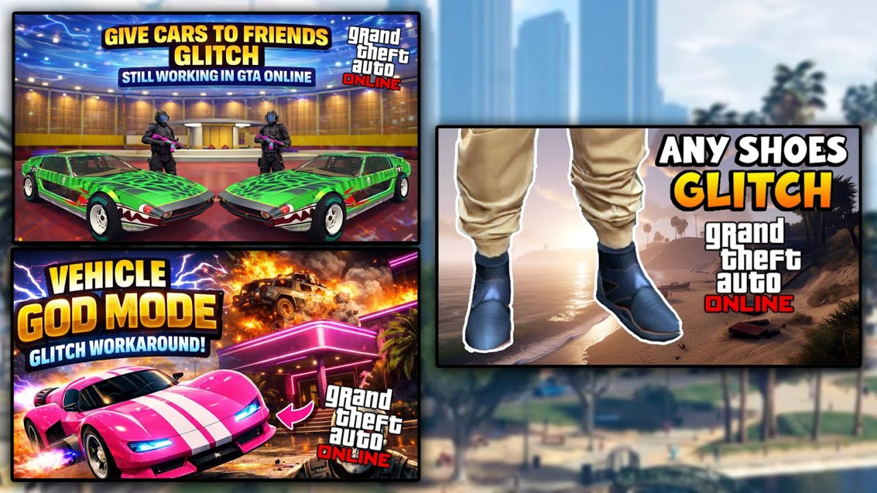 3 WORKING GTA ONLINE GLITCHES (GCTF, GOD MODE VEHICLE, SHOES GLITCH)