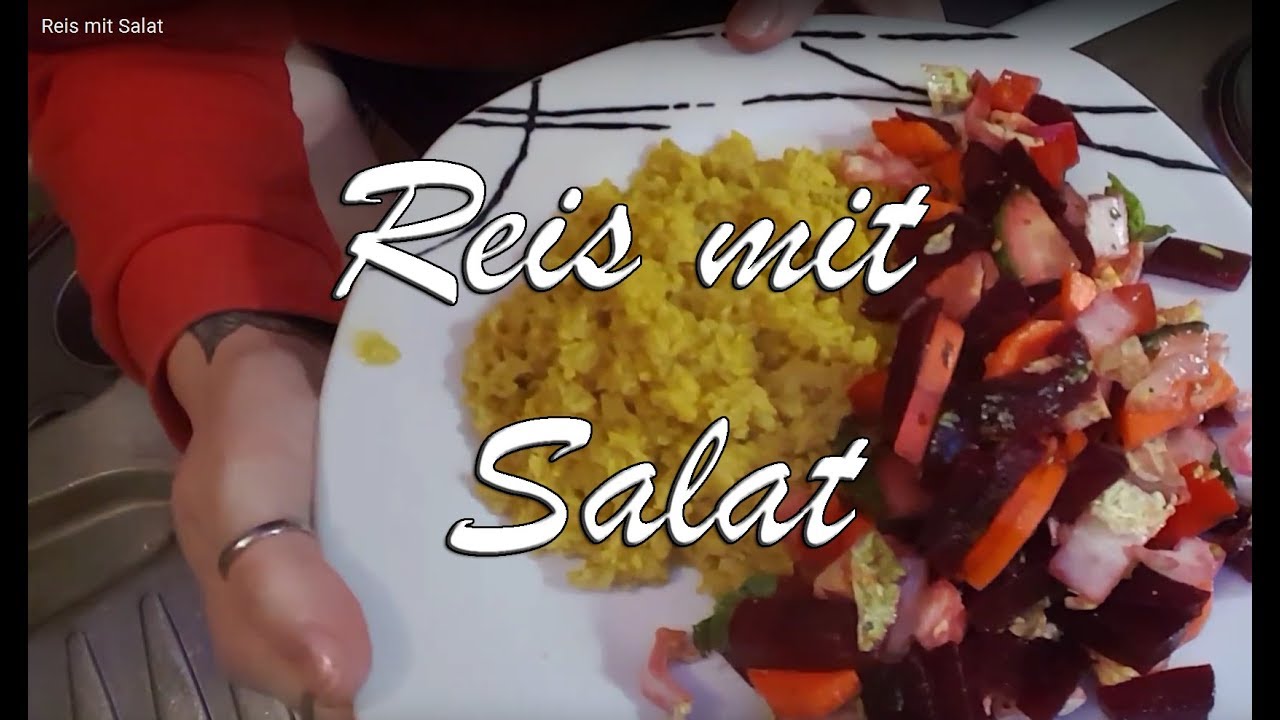 Reis mit Salat ♥ Vegan