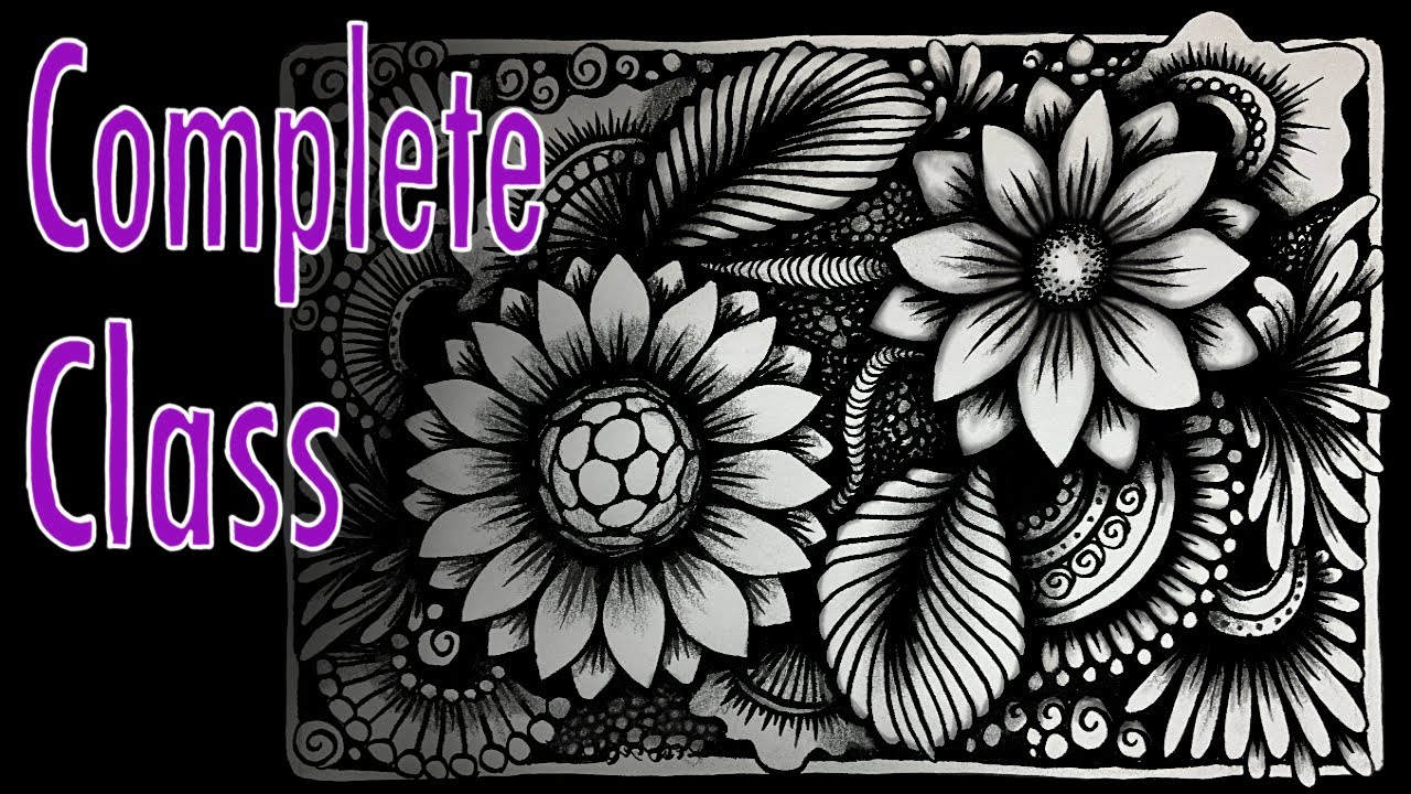 Drawing Dahlias and Headdresses | Full class