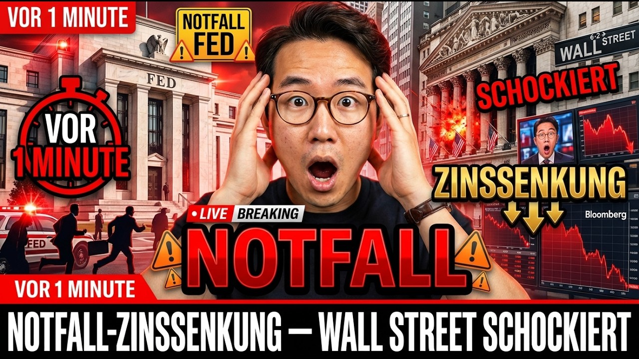 Vor 1 Minute: Notfall-Zinssenkung der Fed schockiert die Wall Street | Bloomberg