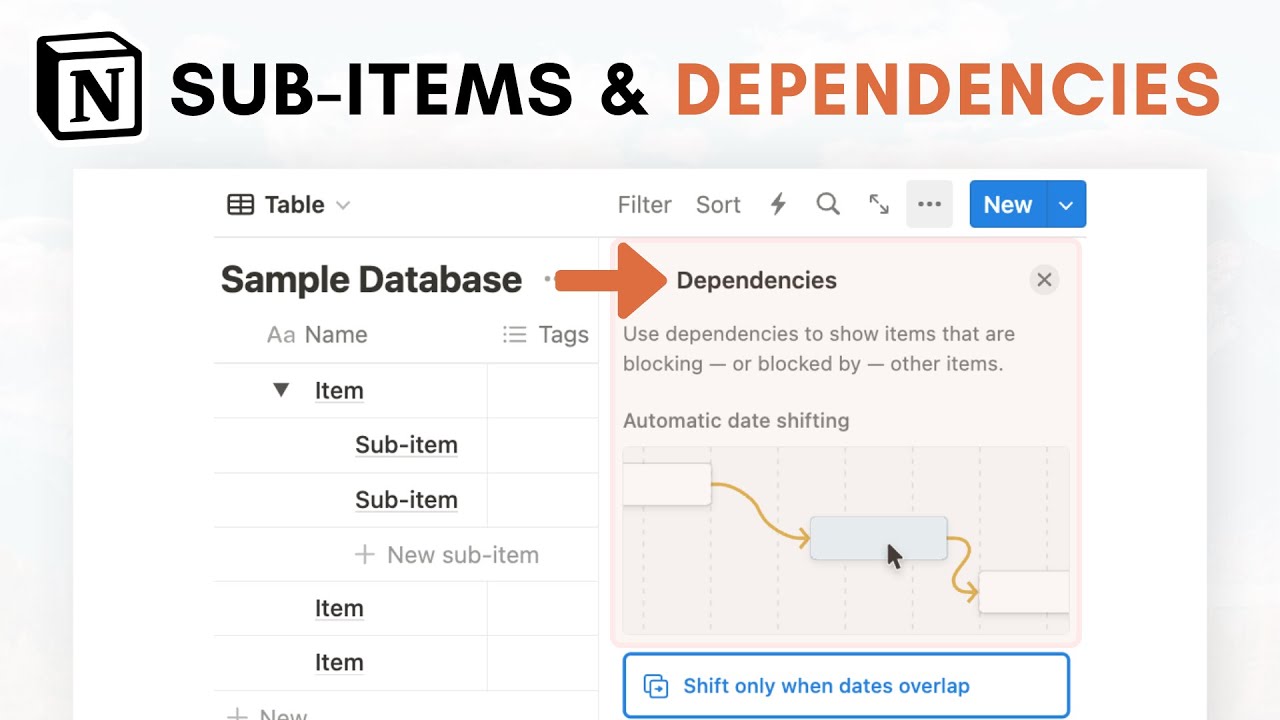 Notion Sub-items & Dependencies: Quick Guide for Beginners (+ Easy Tutorial)