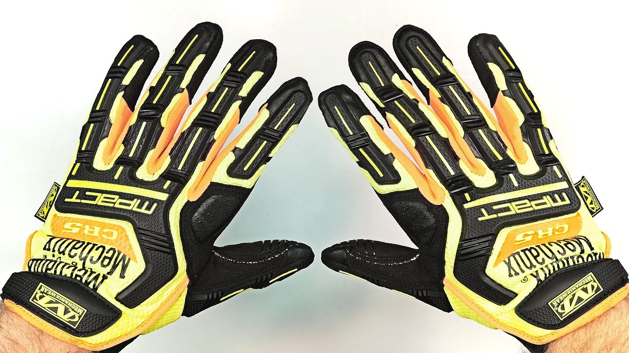 Rękawice Mechanix Hi-Viz M-Pact E5 Ż&oacute;łte
